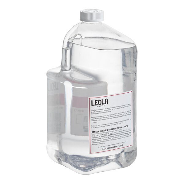 Leola Candle 1 Gallon Bulk Lamp Fuel, Smokeless Liquid Candle Paraffin Wax - 4/Case