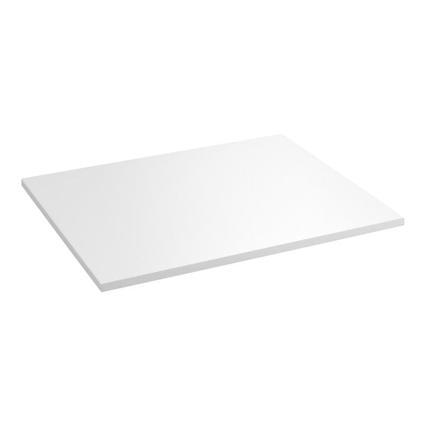 A white rectangular Regency table top on a white surface.