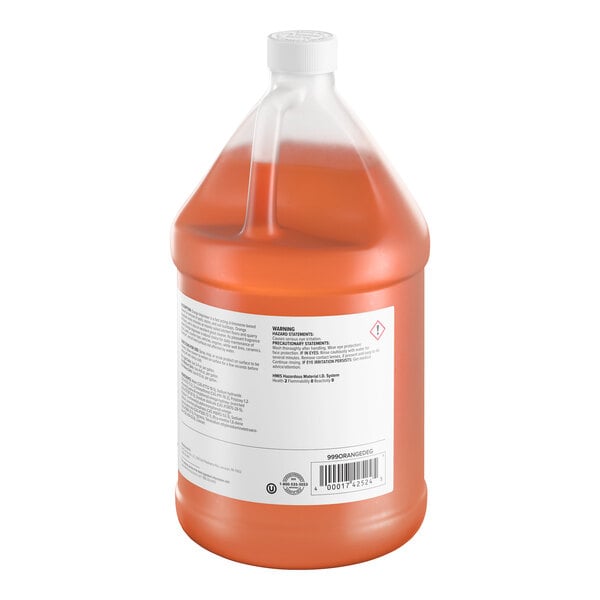 A one-gallon container of orange concentrated cleaner and degreaser.