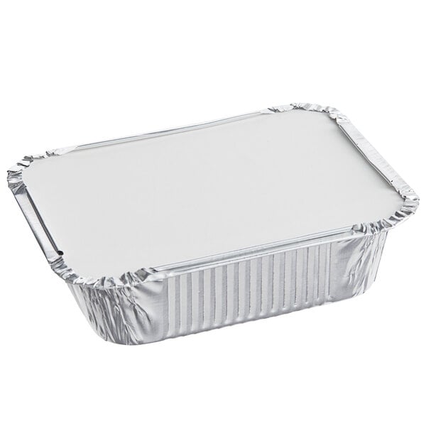 Choice 1 1/2 lb. Oblong Shallow Foil Take-Out Container - 500/Case