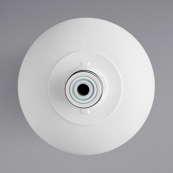 A white 3M High Flow Chloramines Water Filtration System with a round center.