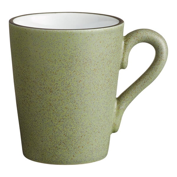 Acopa Embers 10 oz. Moss Green Matte Stoneware Mug - 24/Case
