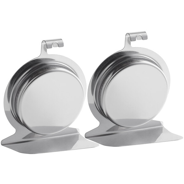 Two Cooper-Atkins 2" dial oven thermometers in a round metal holder.