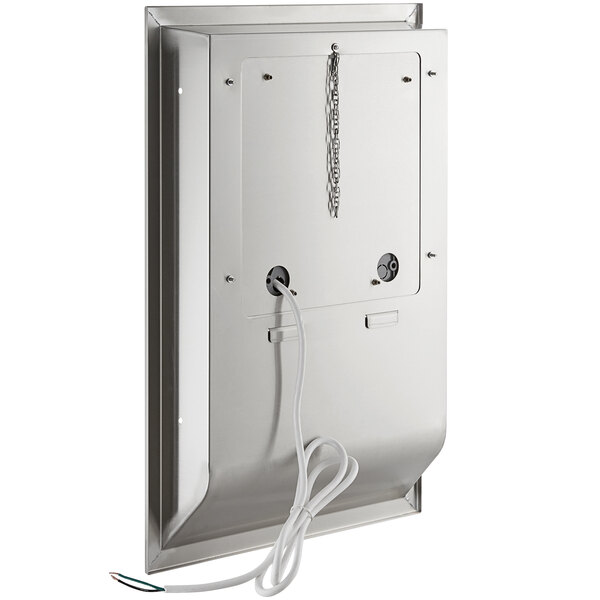 a white box with a cord attached to it