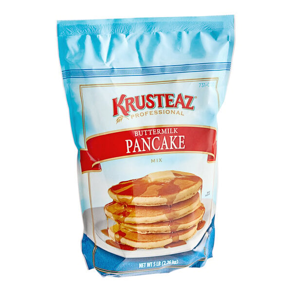 A bag of Krusteaz Professional Buttermilk Pancake Mix on a white background.