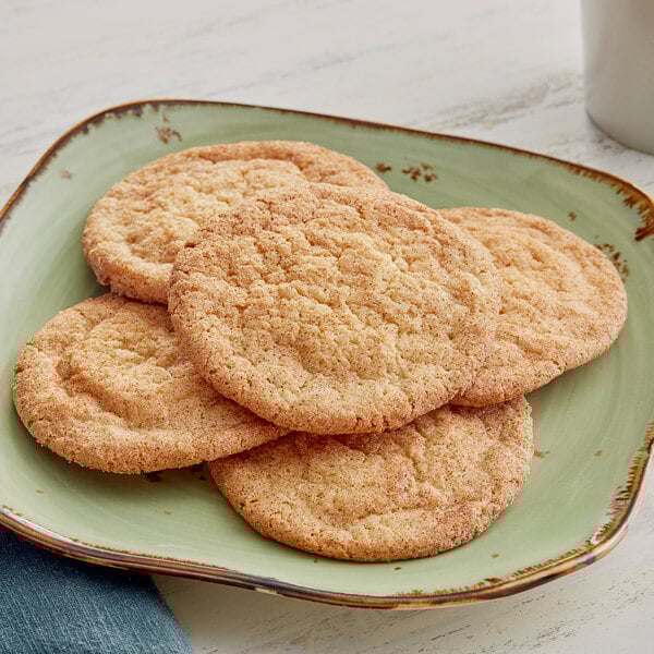 A plate of Krusteaz cookies on a table.
