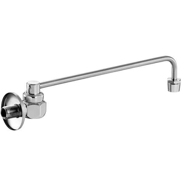 An Emperor's Select Wok Range Faucet with a silver pipe and a long metal bar.