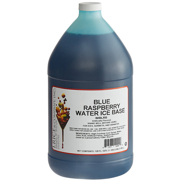 I. Rice 1 Gallon Blue Raspberry Water Ice Base