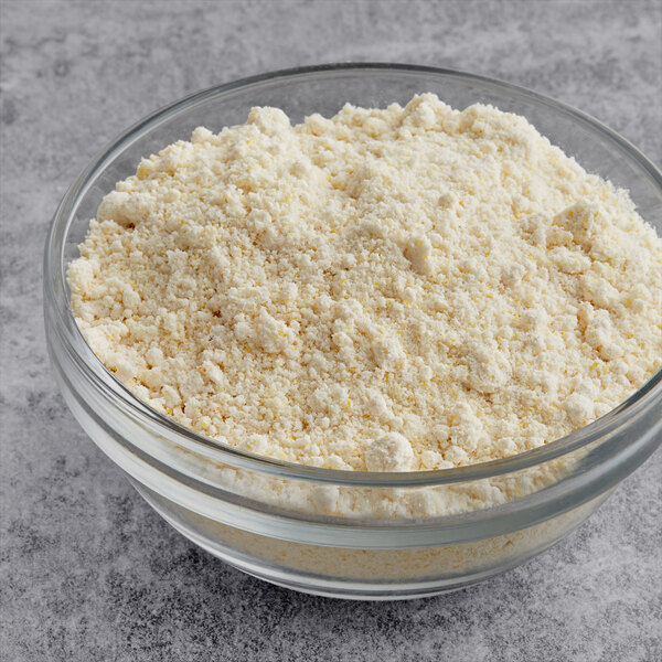 A bowl of Krusteaz corn muffin mix.