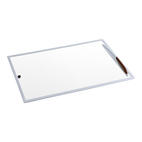 A rectangular sliding glass bottom lid with a handle, designed for Avantco DFF20-HC freezers.