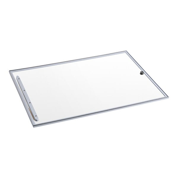 A rectangular sliding glass bottom lid with a metal frame designed for DFF20-HC freezers.