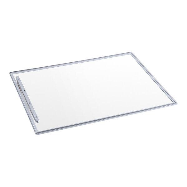 A rectangular sliding glass top lid designed for Avantco DFF20-HC freezers.