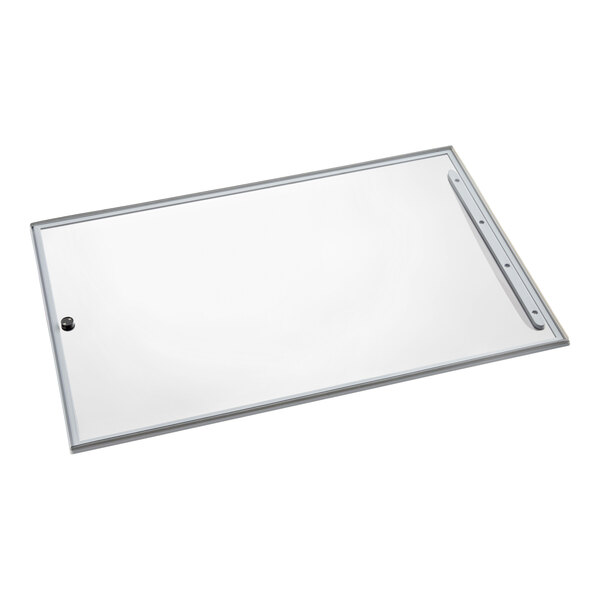 A rectangular sliding glass bottom lid designed for Avantco ADC-12 and ADC-GEL-13 Series units.