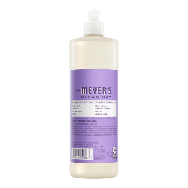 Mrs. Meyer's Clean Day 371310 16 oz. Lilac Scented Dish Soap - 6/Case