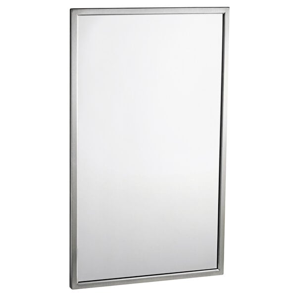 Bobrick B 2908 16 18 X 36 Tempered Glass Mirror With Stainless Steel Welded Frame