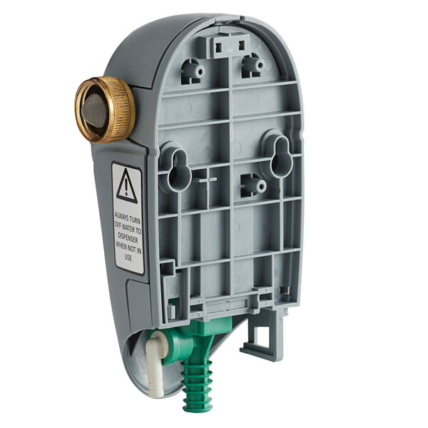 A grey plastic Dema Fusion One bottle filler with a white cap.