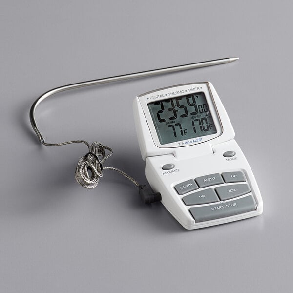 DTTC-S - Combo Probe Thermometer, Timer & Clock - Silver - CDN Measurement  Tools