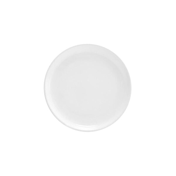 Front of the House Harmony 6 1/4" Bright White Coupe Round Porcelain Plate - 12/Case
