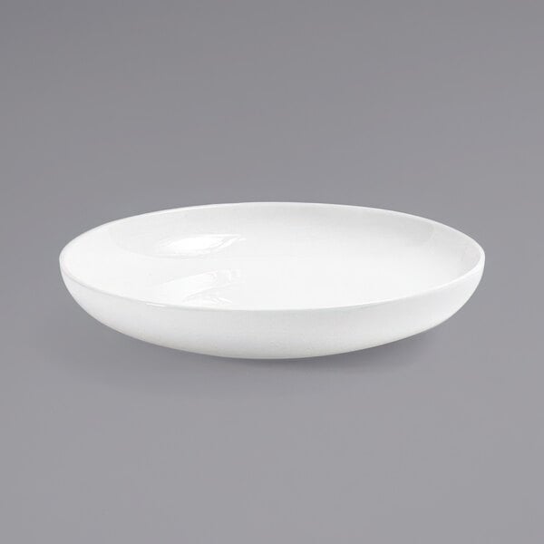 A white Front of the House Harmony low round porcelain bowl.