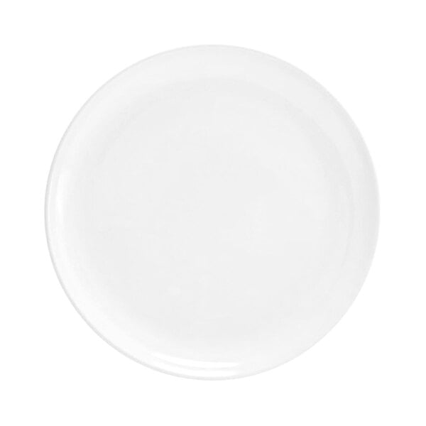 Front of the House Harmony 10 1/2" Bright White Coupe Round Porcelain Plate - 4/Case