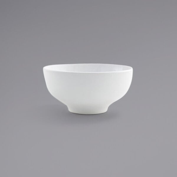 A Front of the House Harmony tall round porcelain bowl in white.