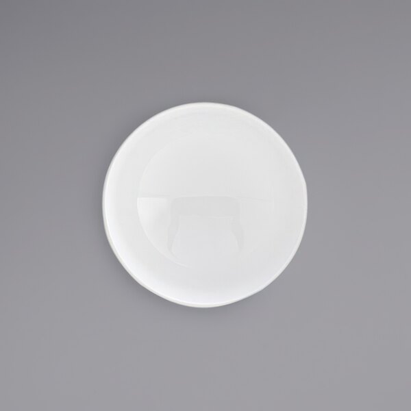 A white bowl with a white background.