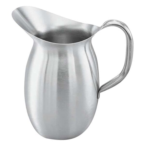 Vollrath 82040 132 Oz Satin Finish Stainless Steel Bell Pitcher