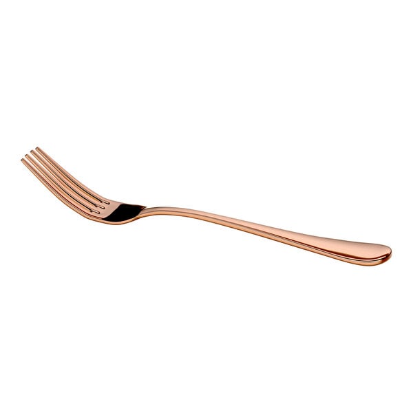 Acopa Vernon Rose Gold 6 3/4" 18/0 Stainless Steel Heavy Weight Salad / Dessert Fork - 12/Case