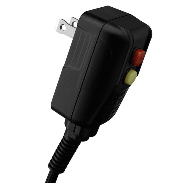 A black Hamilton Beach hair dryer with black power cord and buttons.