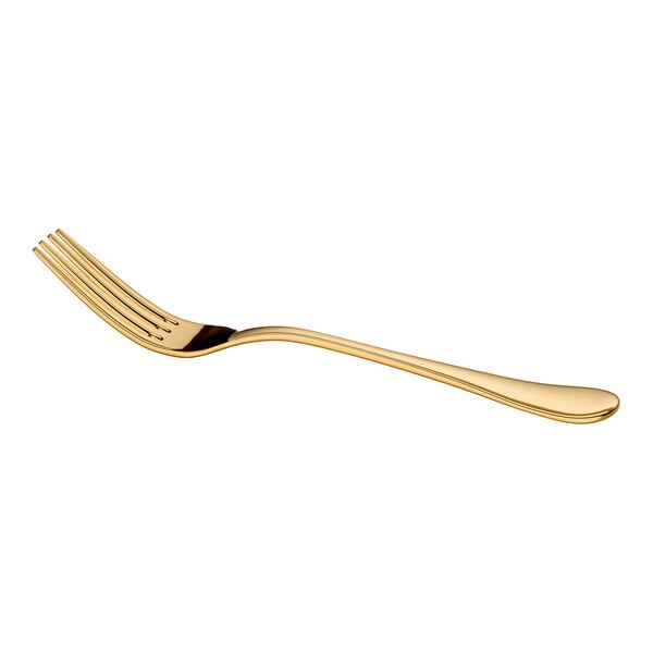 Acopa Vernon Gold 7 1/2" 18/0 Stainless Steel Heavy Weight Dinner Fork - 12/Case