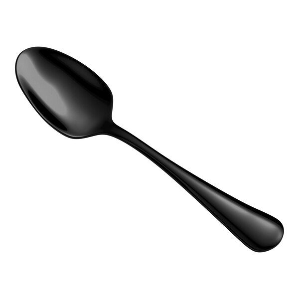 Acopa Vernon Black 6 1/16" 18/0 Stainless Steel Heavy Weight Teaspoon - 12/Case