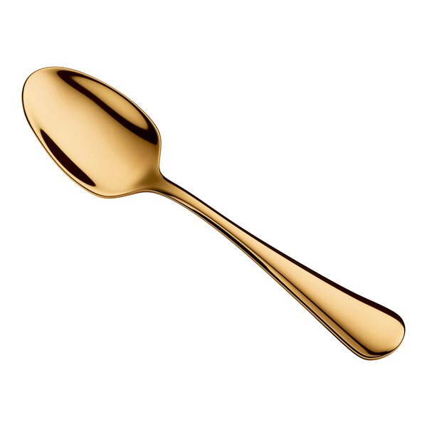 Acopa Vernon Gold 6 1/16" 18/0 Stainless Steel Heavy Weight Teaspoon - 12/Case