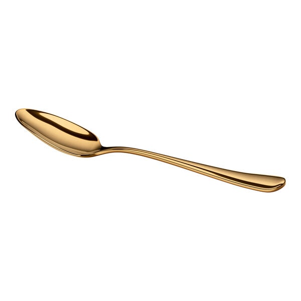 Acopa Vernon Gold 6 1/16" 18/0 Stainless Steel Heavy Weight Teaspoon - 12/Case