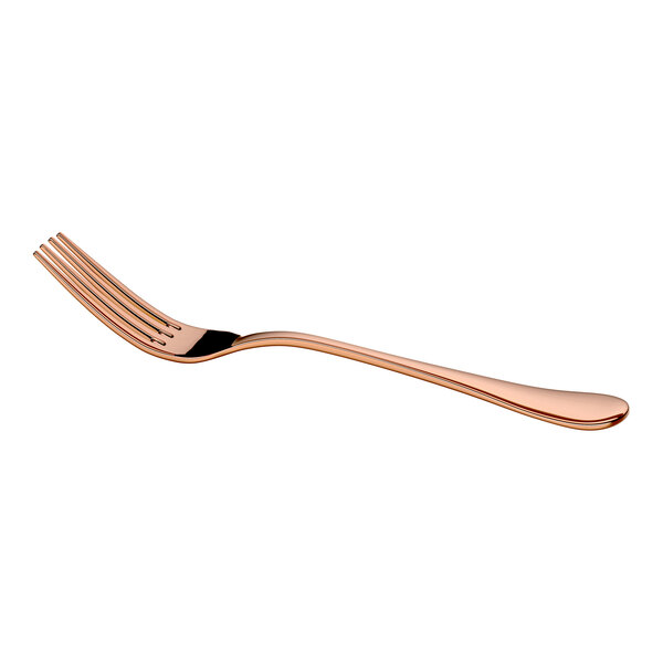 Acopa Vernon Rose Gold 7 1/2" 18/0 Stainless Steel Heavy Weight Dinner Fork - 12/Case