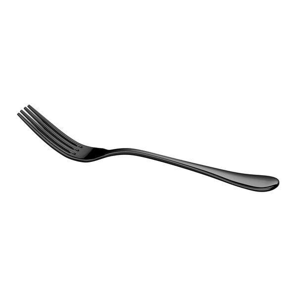 Acopa Vernon Black 7 1/2" 18/0 Stainless Steel Heavy Weight Dinner Fork - 12/Case