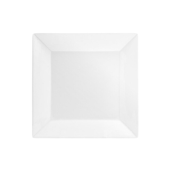 Front of the House Kyoto 7 1/2" Bright White Square Porcelain Plate - 6/Case