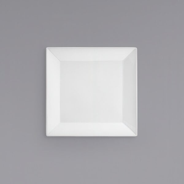 A white square plate.