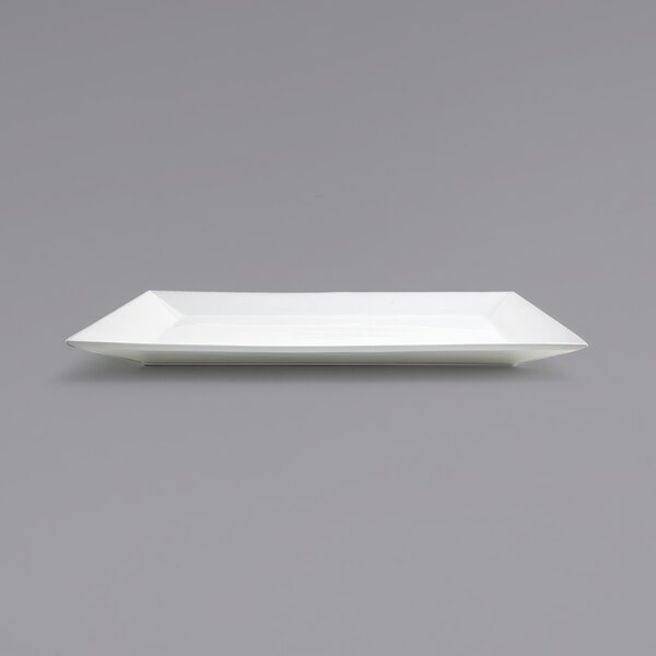 A white rectangular plate.