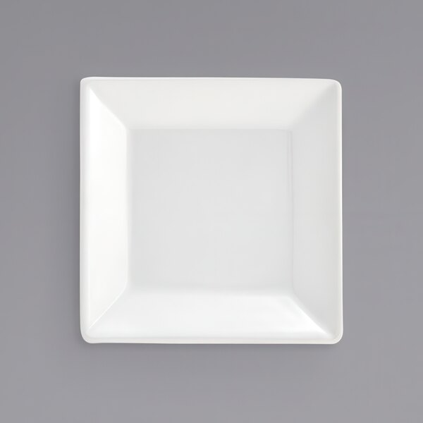 A white square plate with a square center.