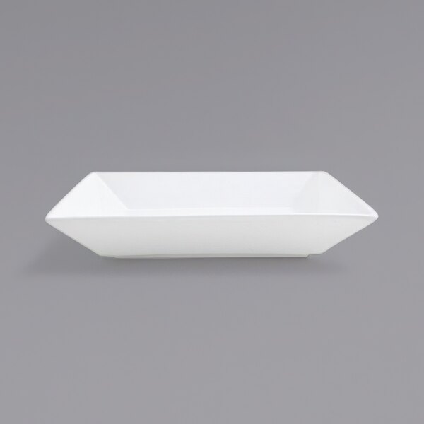 A white square porcelain bowl.