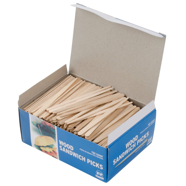 Package of 750 Royal Wood Sandwich Picks