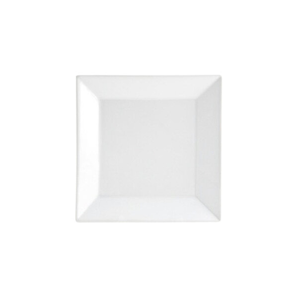 Front of the House Kyoto 8 1/2" Bright White Square Porcelain Plate - 12/Case