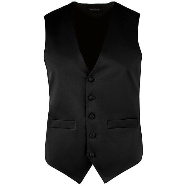 a black vest with buttons