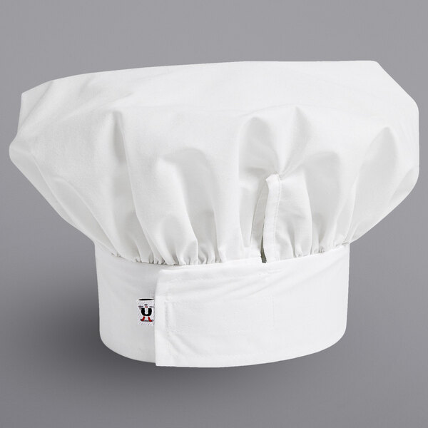 Uncommon Threads 0100 White Customizable Poplin Chef Hat