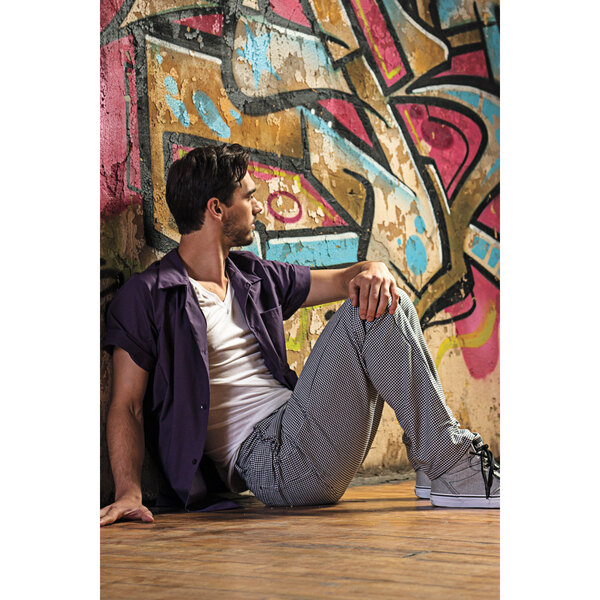 Threads 4013 Unisex Houndstooth Customizable Straight Leg Chef