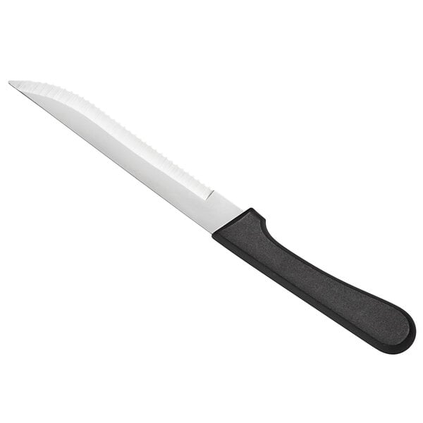 Set of Four Steak Knives - Plain Edge Blade 4.33” - Böhler N690 Stainless Steel - HRC 60 - Black Technical Polymer Handle