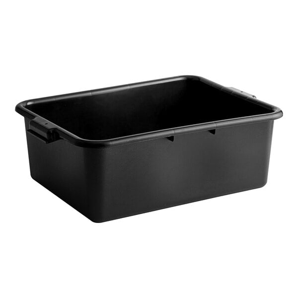 Carlisle 4401103 Comfort Curve 20" x 15" x 7" Black Polyethylene Bus Tub
