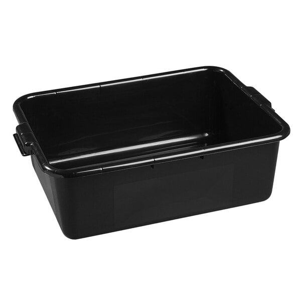 a black plastic container with a lid