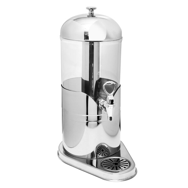 a silver metal container with a glass lid