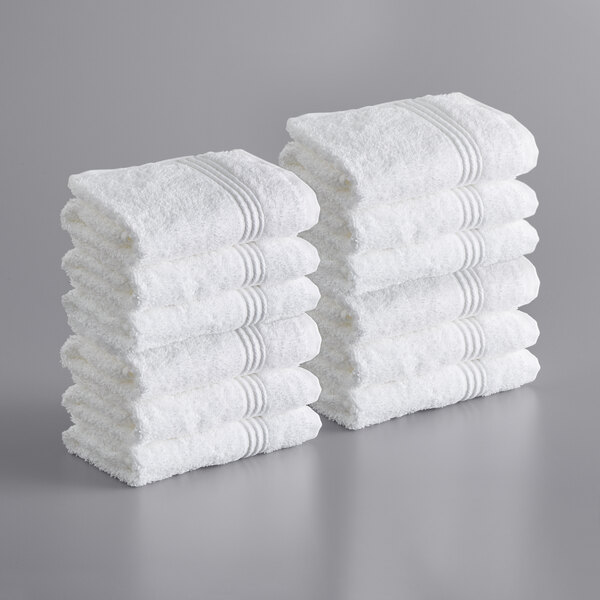 Hotel Style Luxury Hand Towels & Washcloths 4 Pack Grey wash cloths